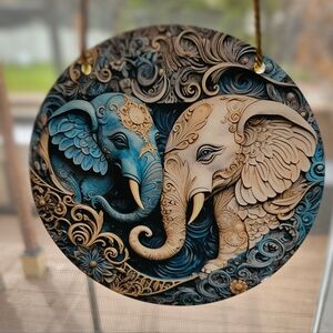 Elephant Love Suncatcher